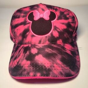 Disney‎ Pink Tie Dye Minnie Mouse Baseball Hat Cap Womens OS Adjustable